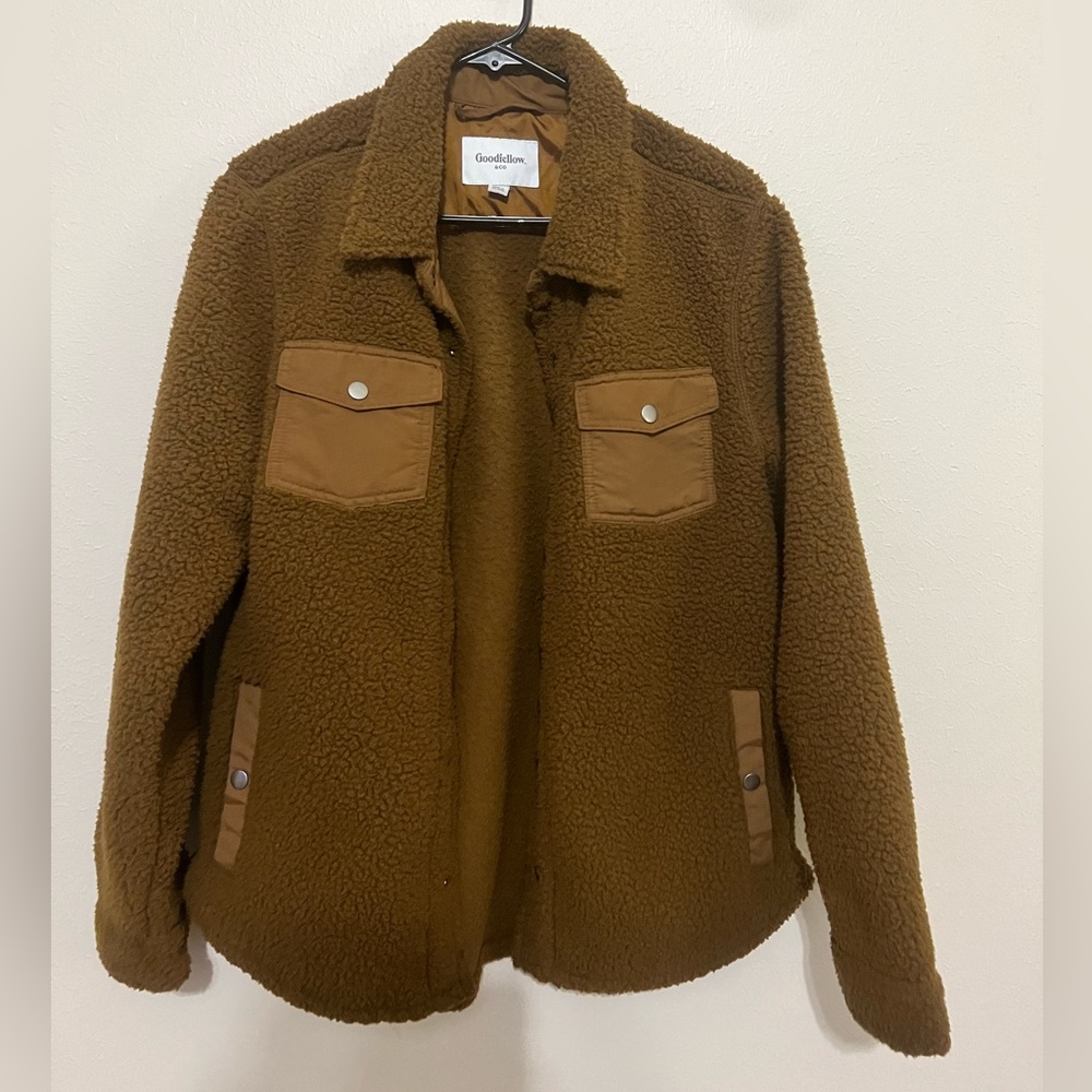 Men’s Fleece Jacket Size M in brown NWOT